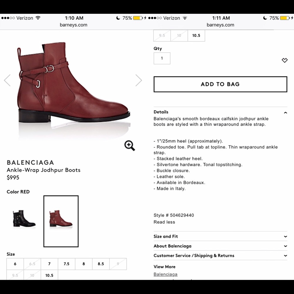 Balenciaga Jodhpur Leather Boots - Picture 4 of 4